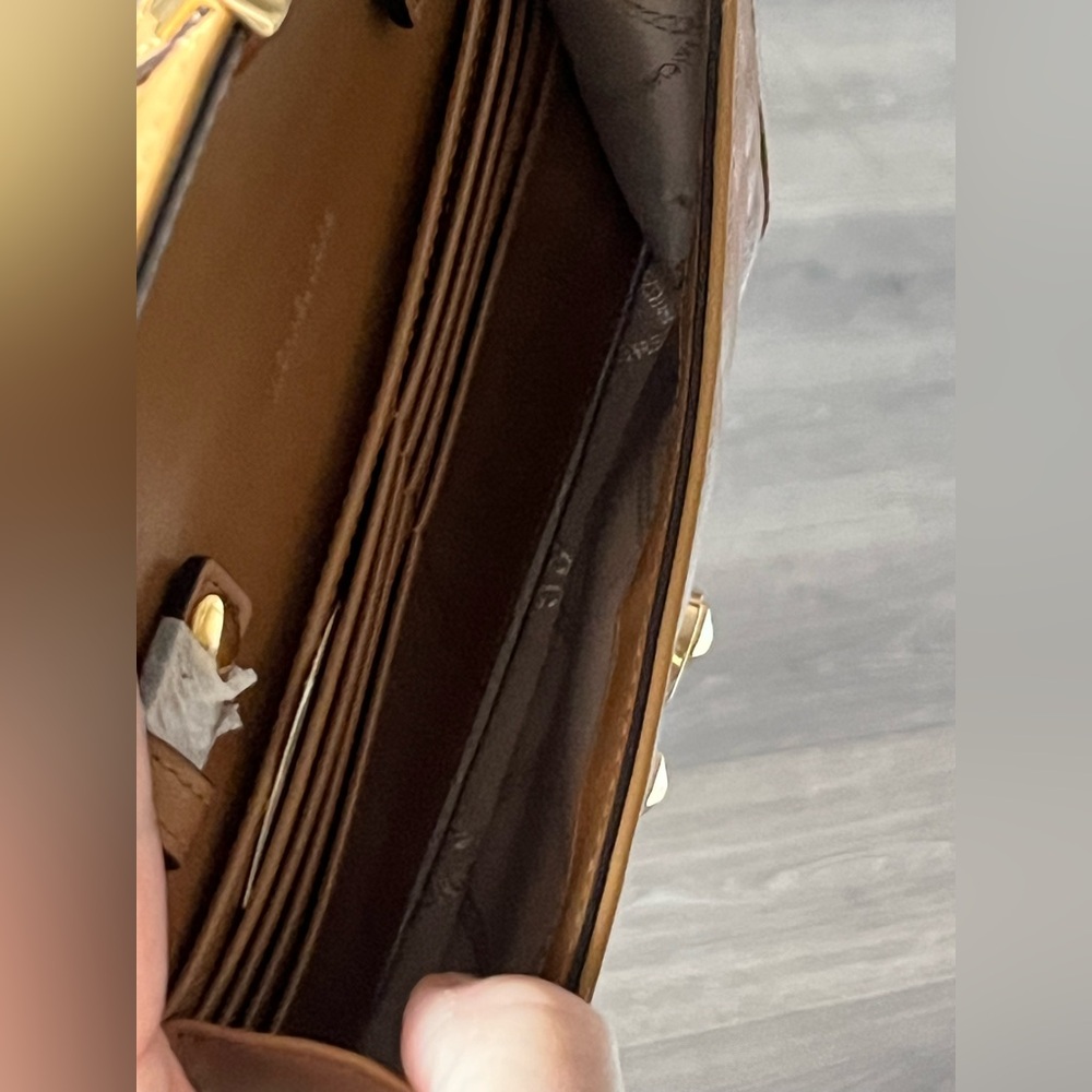 NWT Michael Kors Camel Color Tribeca Quilted Crossbody Bag - Picture 9 of 15